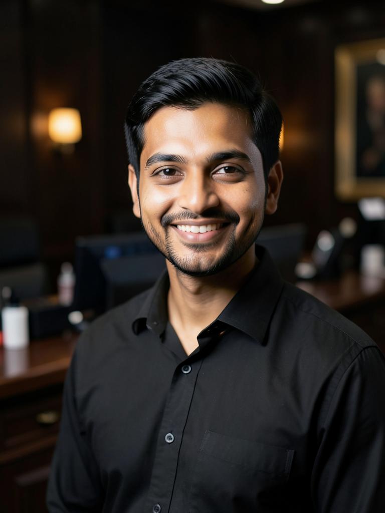 Vikram Mehta, front desk and client care at Dhun Unisex Salon Kharghar